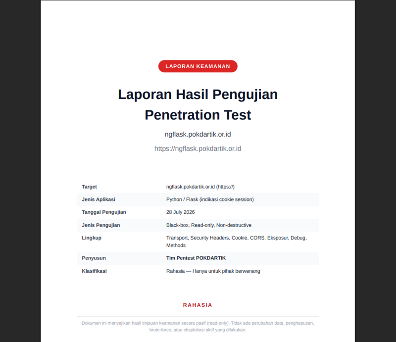 Hasil Penetration Test CMS NgFlask: 11 Kontrol Keamanan Berhasil Diterapkan